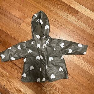 Zara Kids Heart Patterned Rain Jacket
